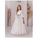 IVORY/MINT HANDMADE FIRST HOLY COMMUNION DRESS STYLE 3620