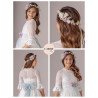 IVORY/MINT HANDMADE FIRST HOLY COMMUNION DRESS STYLE 3620