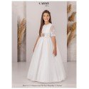 CARMY IVORY/PINK HANDMADE FIRST HOLY COMMUNION DRESS STYLE 3112