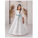 IVORY/MINT HANDMADE FIRST HOLY COMMUNION DRESS STYLE 3210