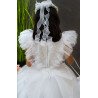 HANDMADE WHITE FIRST HOLY COMMUNION DRESS T-113