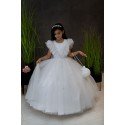 HANDMADE WHITE FIRST HOLY COMMUNION DRESS T-118