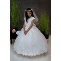 HANDMADE WHITE FIRST HOLY COMMUNION DRESS T-116