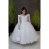 HANDMADE WHITE FIRST HOLY COMMUNION DRESS T-106