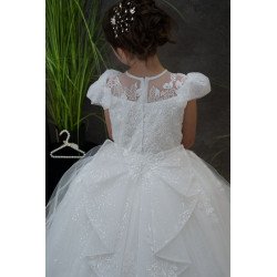 HANDMADE WHITE FIRST HOLY COMMUNION DRESS T-109