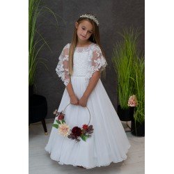 White Handmade First Holy Communion Dress Style CINDY