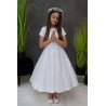 Simple Elegant Handmade First Holy Communion Dress style Demi Short