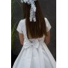 Simple Elegant Handmade First Holy Communion Dress style Demi Short