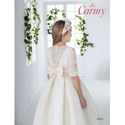 CARMY HANDMADE IVORY/PINK UNIQUE FIRST HOLY COMMUNION DRESS STYLE 2303 EP