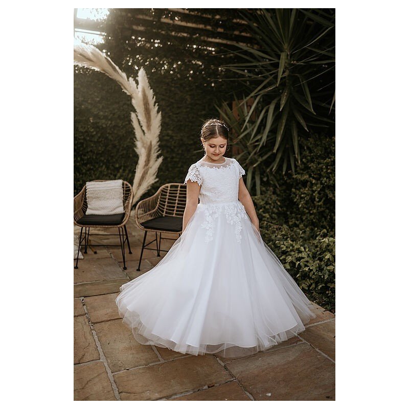 White First Holy Communion Dress Style FEE