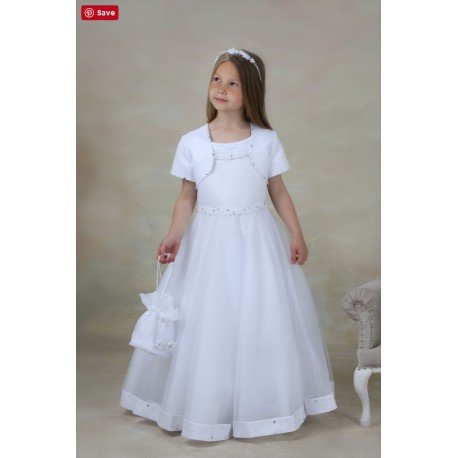 White First Holy Communion Dress & Bolero Octavia