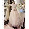 Ivory/Peach Flower Girl/Special Occasion Dress Style 20438