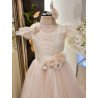 Ivory/Peach Flower Girl/Special Occasion Dress Style 20438