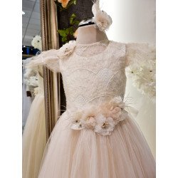 Ivory/Peach Flower Girl/Special Occasion Dress Style 20438