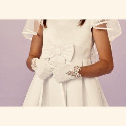 Ivory First Holy Communion Gloves Style MARTHA