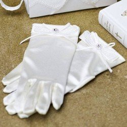 Ivory First Holy Communion Gloves Style MARIA