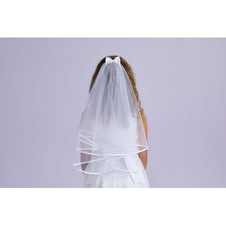 White First Holy Communion Veil Style AVA