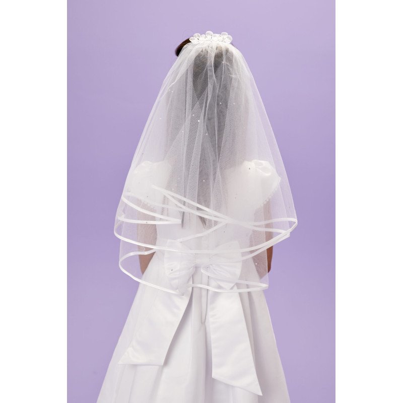 White First Holy Communion Veil Style OLIVIA