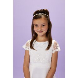 Silver First Holy Communion Headband Style FLORA