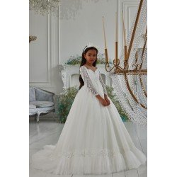 WHITE FIRST HOLY COMMUNION DRESS STYLE 3309