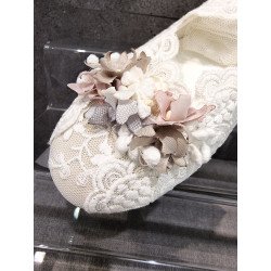 HANDMADE IVORY FIRST HOLY COMMUNION SPANISH SHOES STYLE 600815