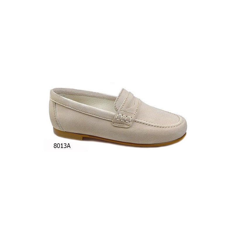 Handmade Beige Spanish Boys Communion Shoes Style 8013