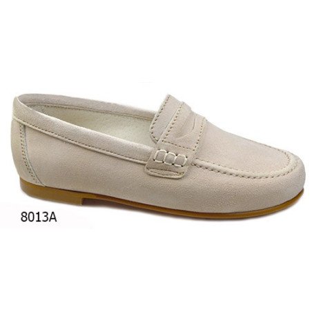 Handmade Beige Spanish Boys Communion Shoes Style 8013