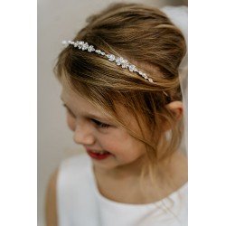 Silver First Holy Communion Headband Style 2368