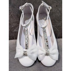 SPANISH WHITE FIRST HOLY COMMUNION SHOES BY TINNY SHOES STYLE 16233