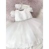 TETER WARM HANDMADE BABY GIRL IVORY CHRISTENING DRESS STYLE B71