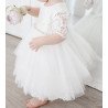 TETER WARM HANDMADE BABY GIRL IVORY CHRISTENING DRESS STYLE B47