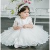 TETER WARM HANDMADE BABY GIRL IVORY CHRISTENING DRESS STYLE B47