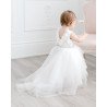 TETER WARM HANDMADE BABY GIRL IVORY CHRISTENING DRESS STYLE B105