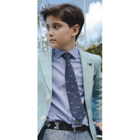 ONE VARONES DACHSHUND BOYS NAVY FIRST HOLY COMMUNION/SPECIAL OCCASION BOYS TIE STYLE 10-08026 176