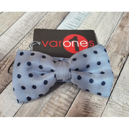 ONE VARONES LIGHT BLUE POLKA DOTS FIRST HOLY COMMUNION/SPECIAL OCCASION BOW TIE STYLE 10-08018 142