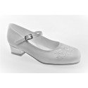 White Satin First Holy Communion Shoes Style DELILAH