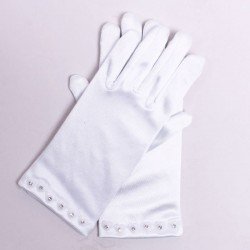 White First Holy Communion Gloves Style Cg785