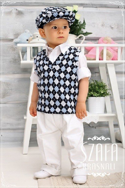 Navy blue baby top boy outfit