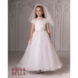 Sweetie Pie First Holy Communion White Dress & Veil Style 4038