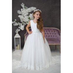 Handmade White First Holy Communion Dress Style IVY MCH