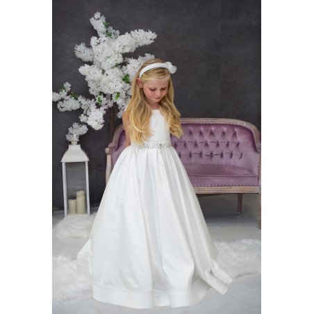 Handmade White First Holy Communion Dress Style JASMINE MCH