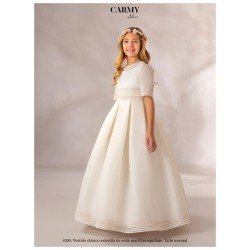 CARMY HANDMADE IVORY/PINK UNIQUE FIRST HOLY COMMUNION DRESS STYLE 4300 E