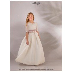 CARMY HANDMADE IVORY/PINK UNIQUE FIRST HOLY COMMUNION DRESS STYLE 4307 OT