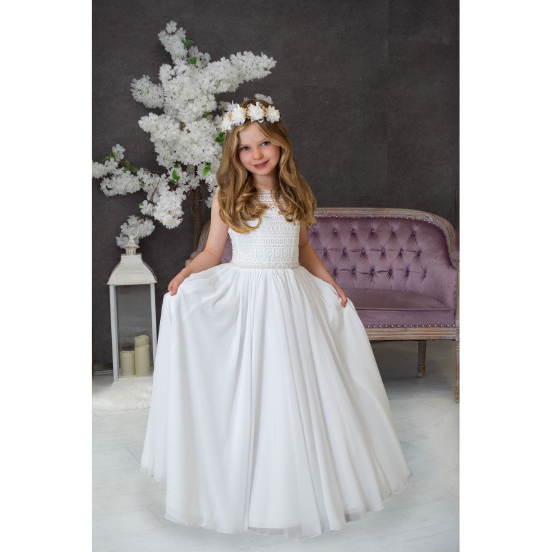 Handmade White First Holy Communion Dress Style JANINE MCH