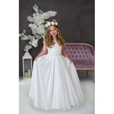 Handmade White First Holy Communion Dress Style JANINE MCH