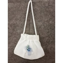 HANDMADE IVORY/BLUE CARMY FIRST HOLY COMMUNION HANDBAG STYLE CL9793/130