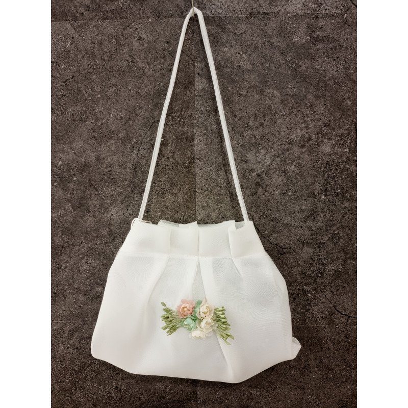 HANDMADE IVORY/MINT CARMY FIRST HOLY COMMUNION HANDBAG STYLE CL9793/138