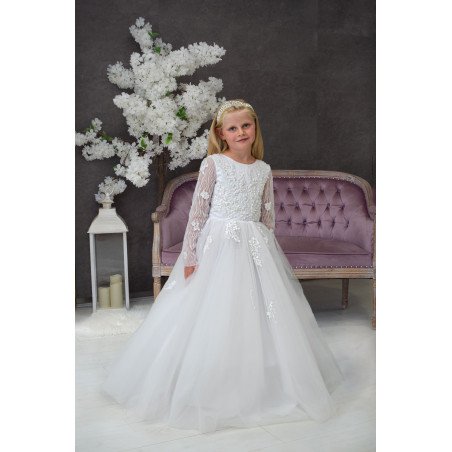 Handmade White First Holy Communion Dress Style KAYA MCH