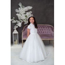 Sweetie Pie First Holy Communion White Dress Style SR718