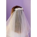 White First Holy Communion Veil Style AURORA